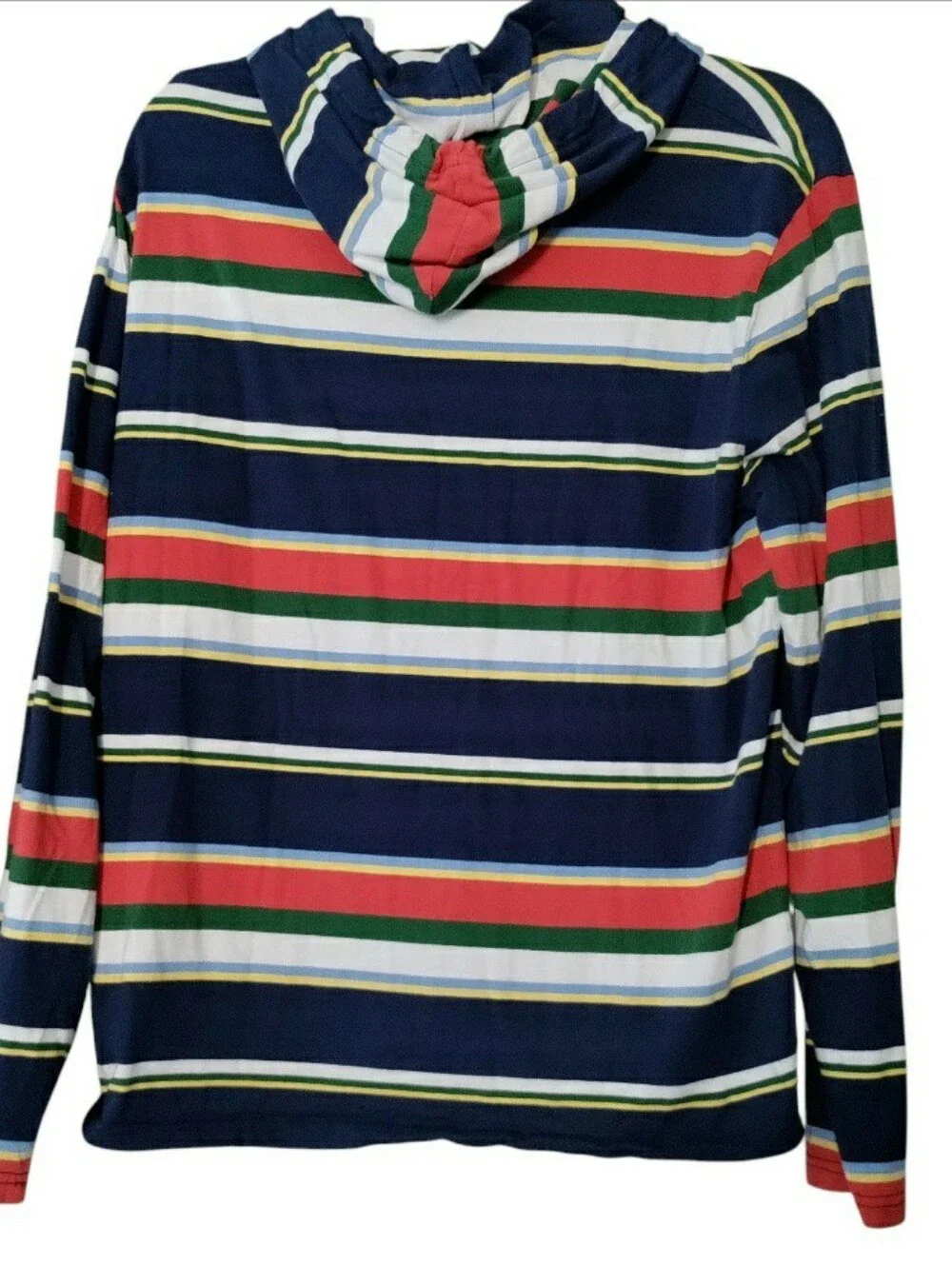 Polo Ralph Lauren Striped Rugby Hooded Shirt Preppy Long Sleeve Colorful
